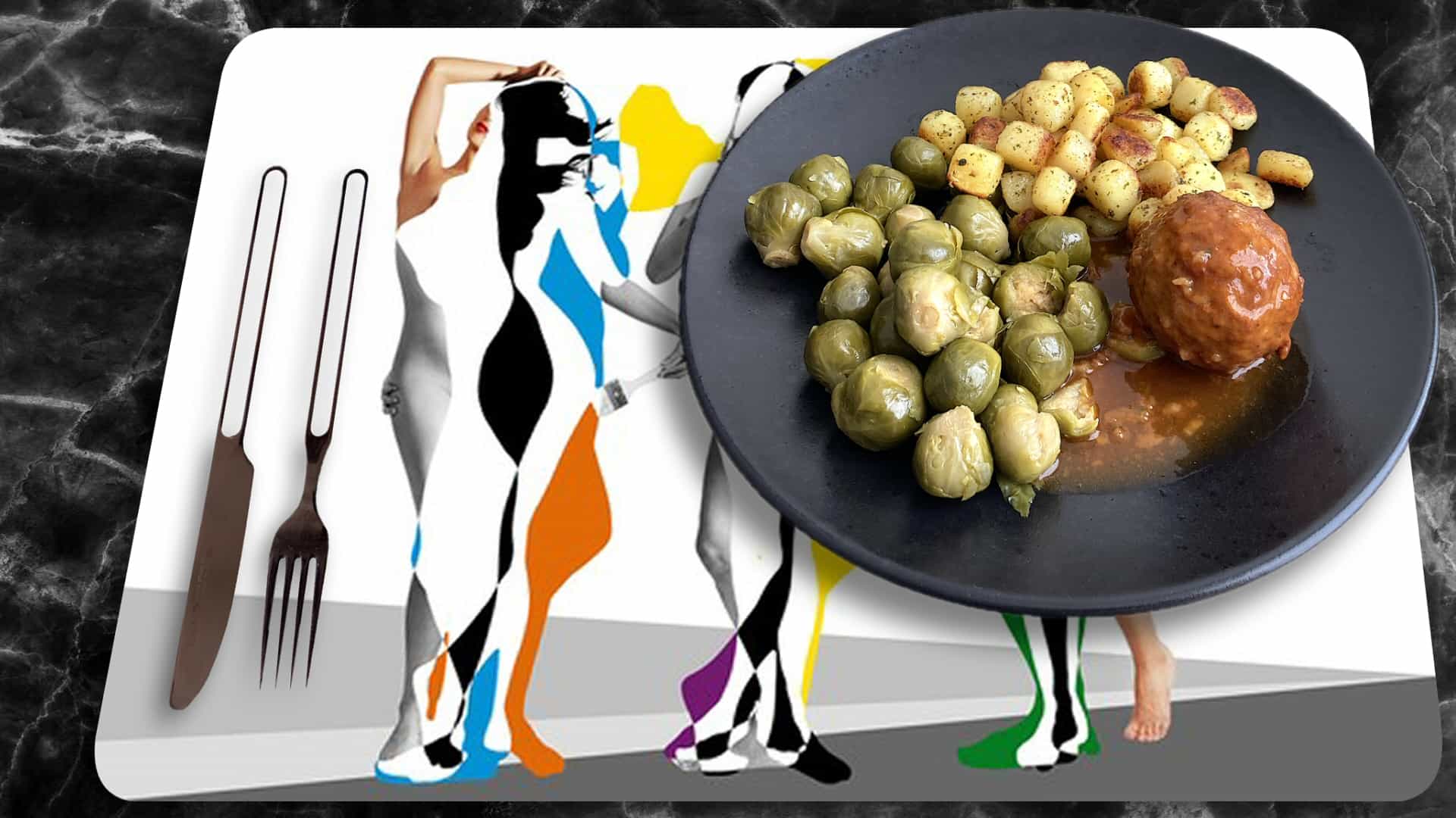 Krieltjes met slamelange en schnitzel XXL