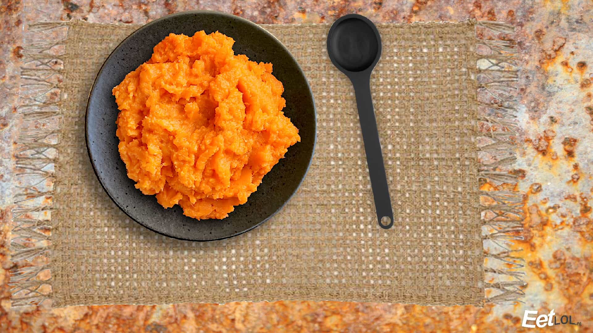 Zoete aardappelpuree