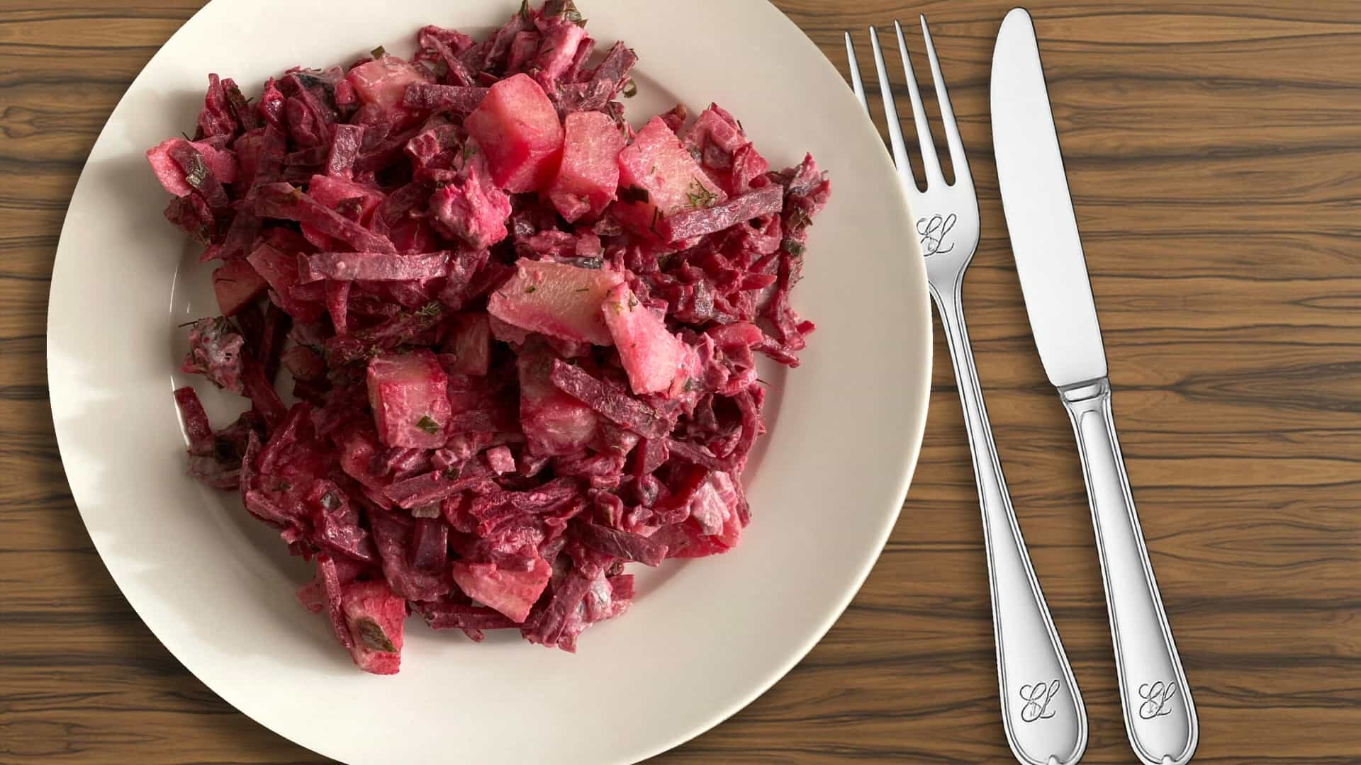 Bietjes met aardappel en appel