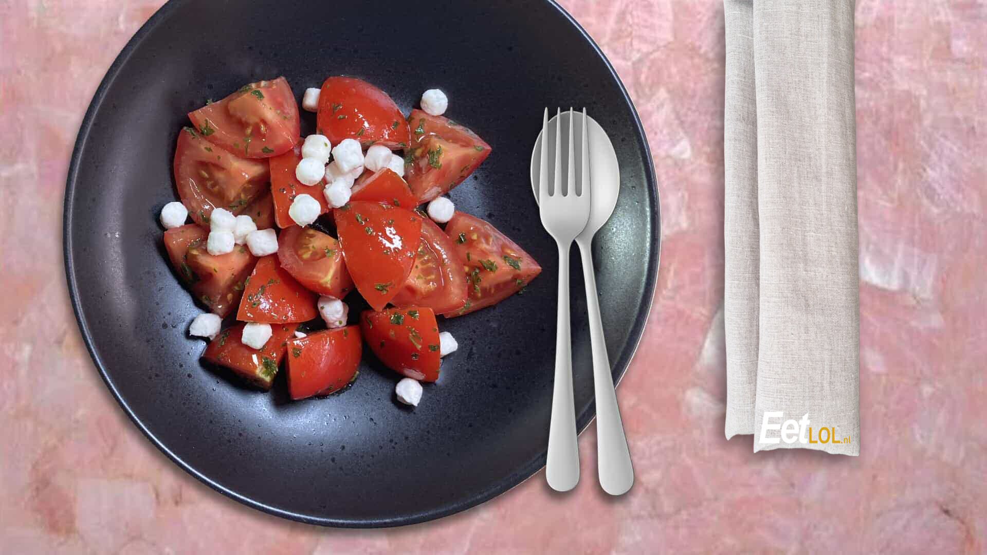 Tomaten met geitenkaas