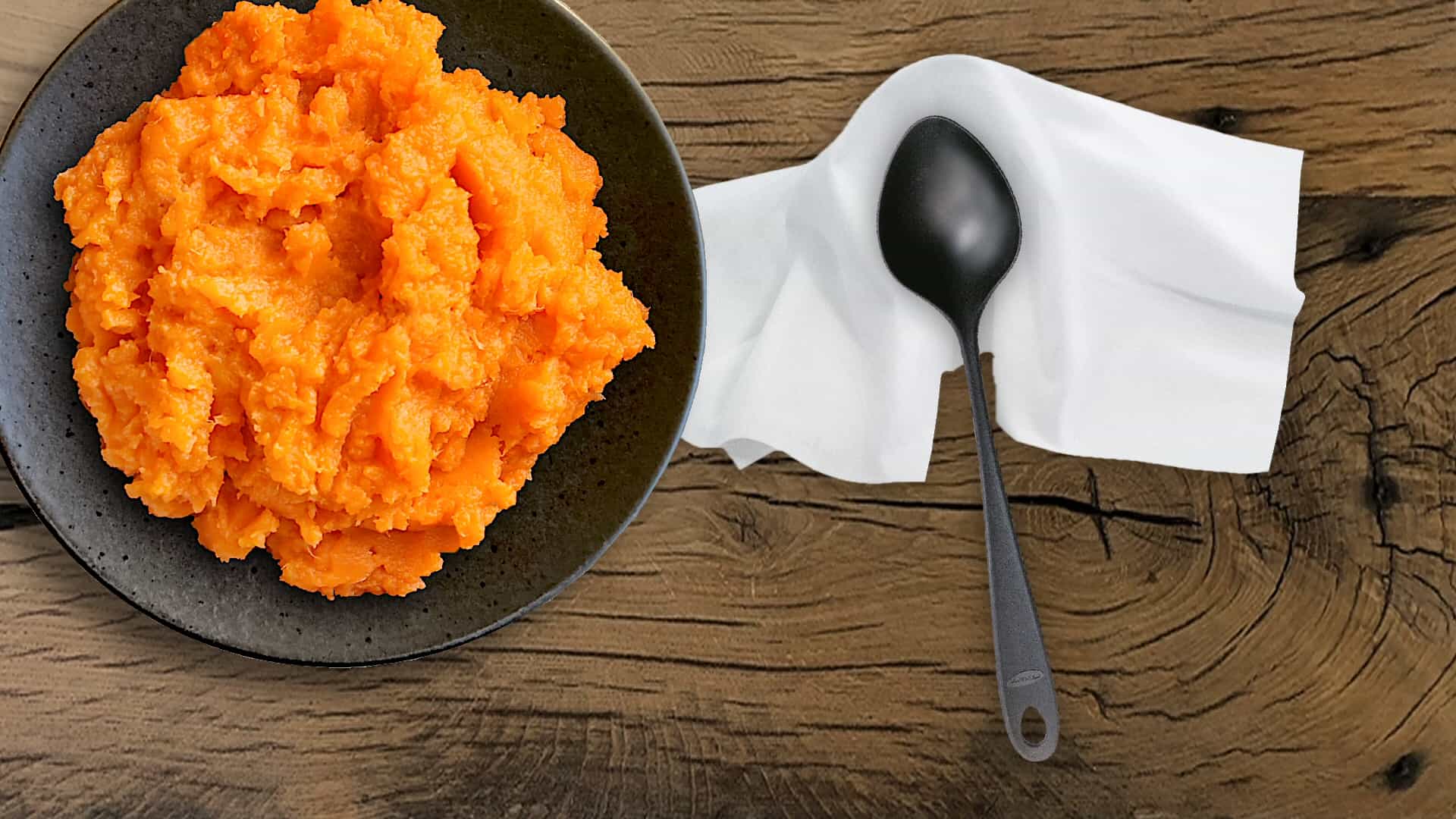 Zoete aardappelpuree