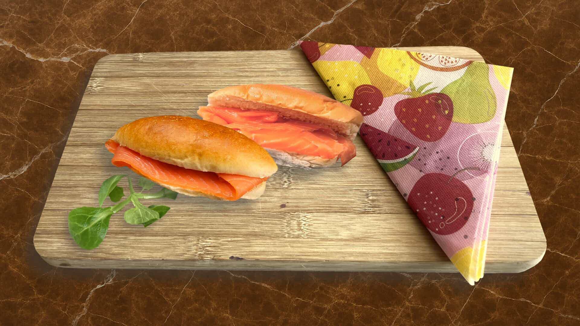 Broodje gerookte zalm