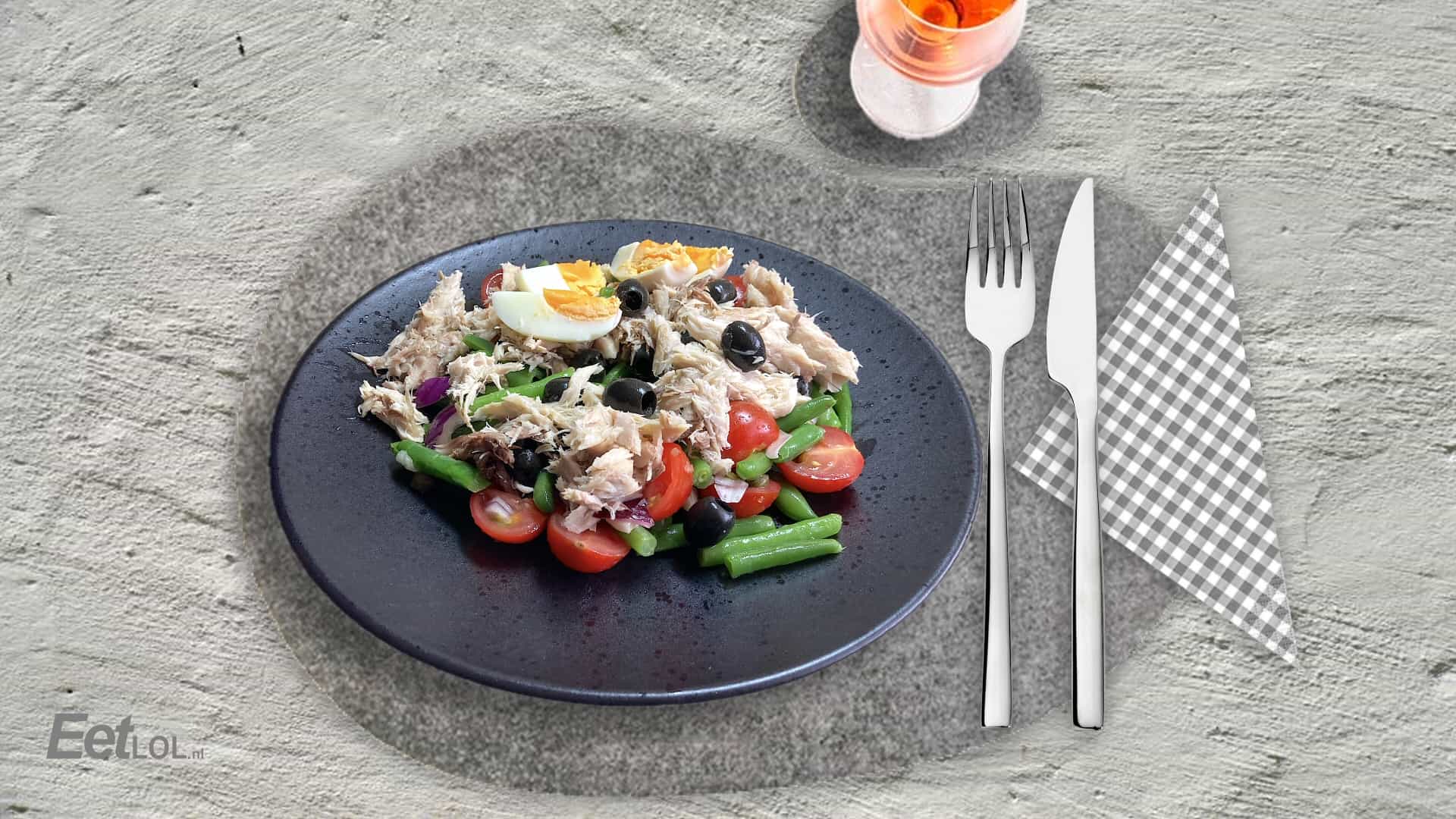 Makreelfilet met maaltijdsalade