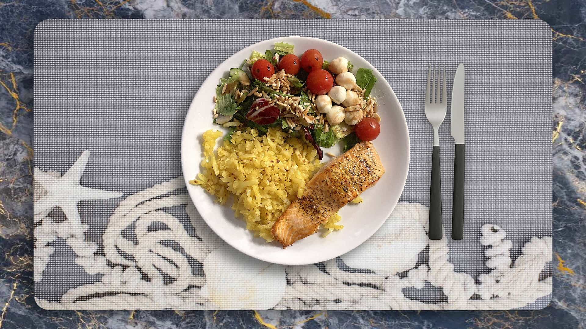 Zalm met r&ouml;sti en salade