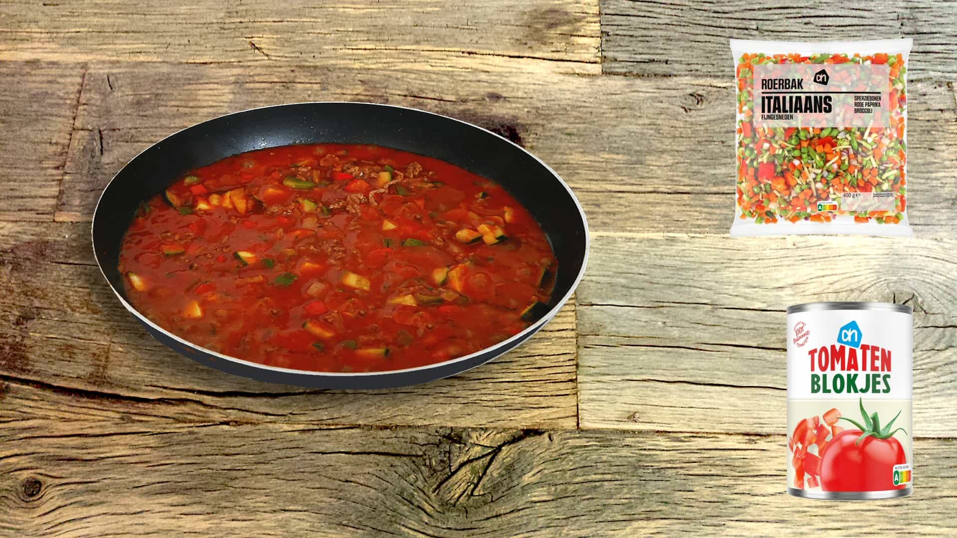 Pastasaus met groente zelf gemaakt