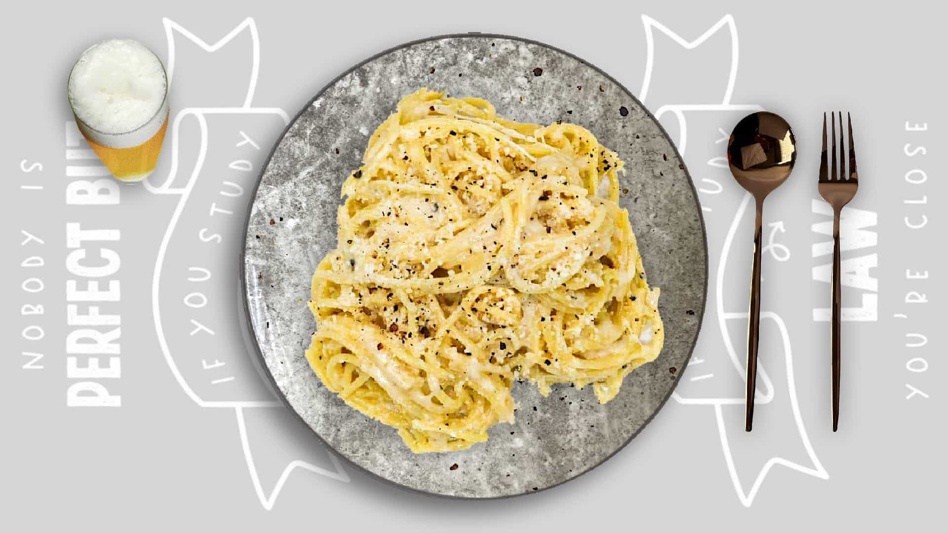 Spaghetti casio e pepe per gli studenti